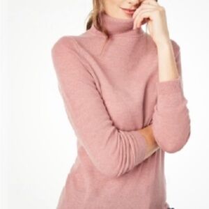 Charter Club Women's 100% Cashmere
Turtleneck Sweater Light Pink Size L